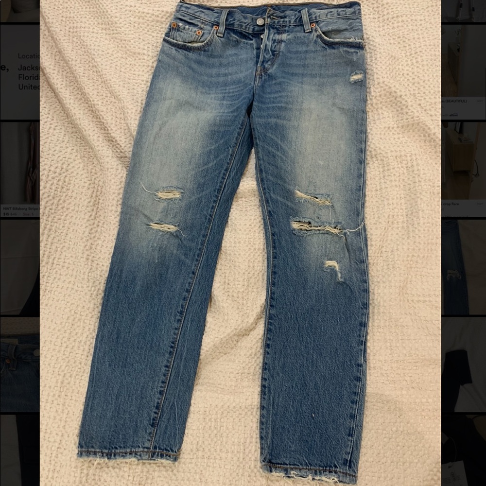 LEVI’S 501ct - slightly ripped blue jean - size 25